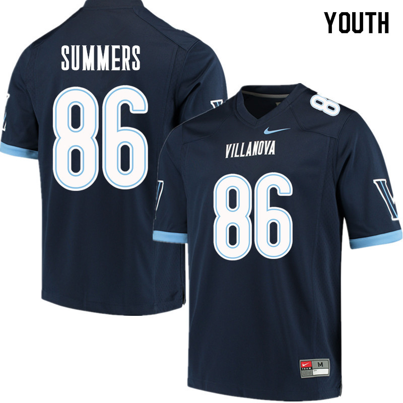 Youth #86 Todd Summers Villanova Wildcats College Football Jerseys Sale-Navy - Click Image to Close